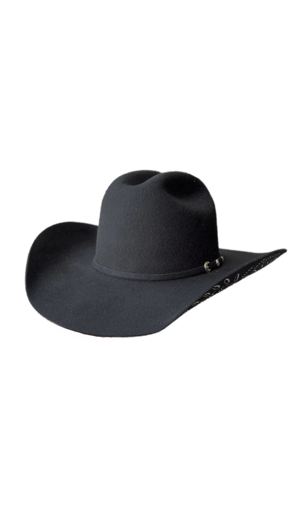 Chapéu Country Masculino Eldorado Preto | Aba Larga — Eldorado Preto Com Brilho Prata EC307 — Edição Autoral