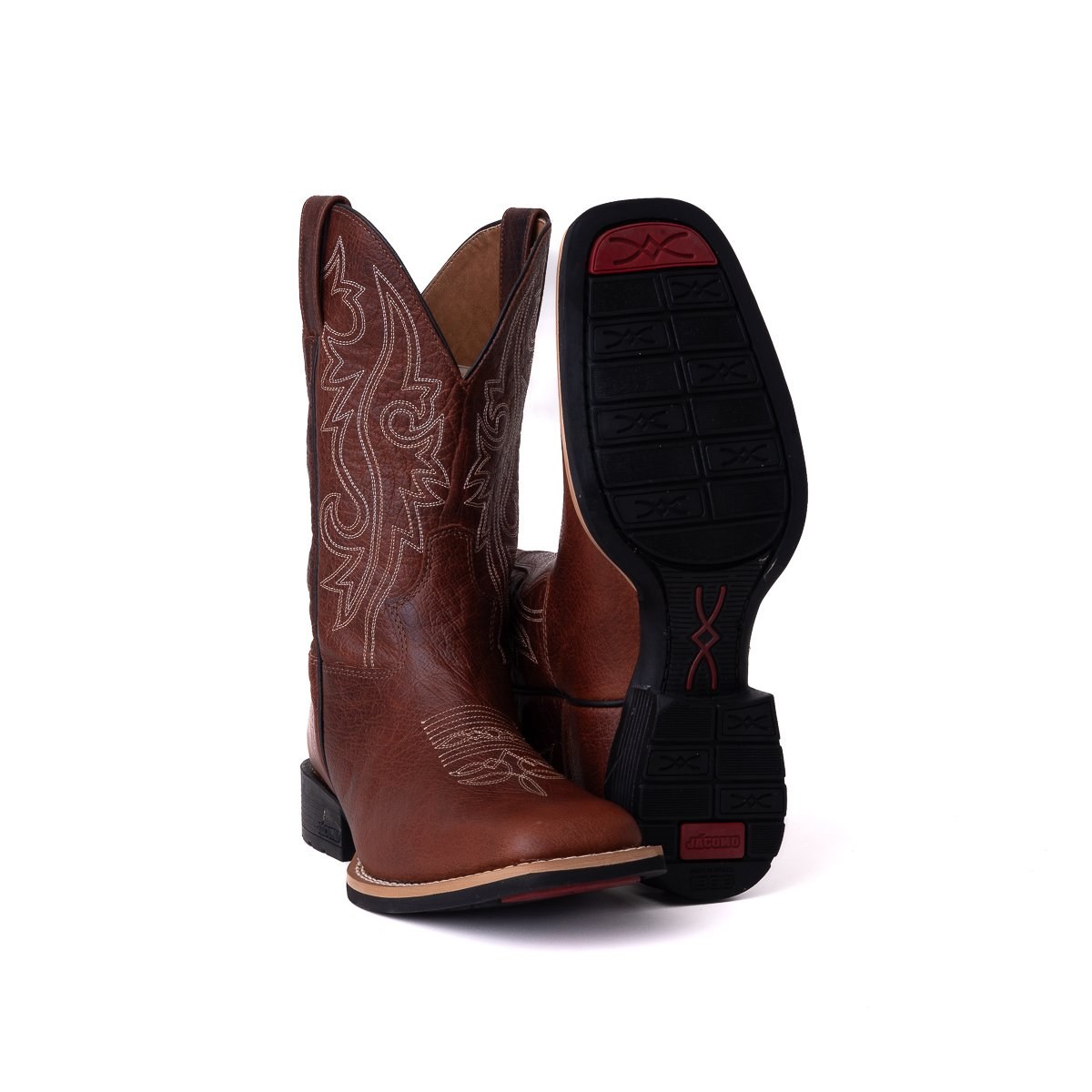 Bota Masculina Country Jácomo Fossil Bufalino Sella em Couro Legítimo | Bico Redondo — Edição Limitada
