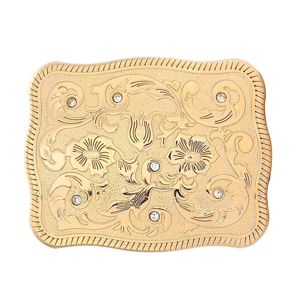 Fivela Country Unissex Country Com Strass em Zamac | Dourado — Country Autêntica