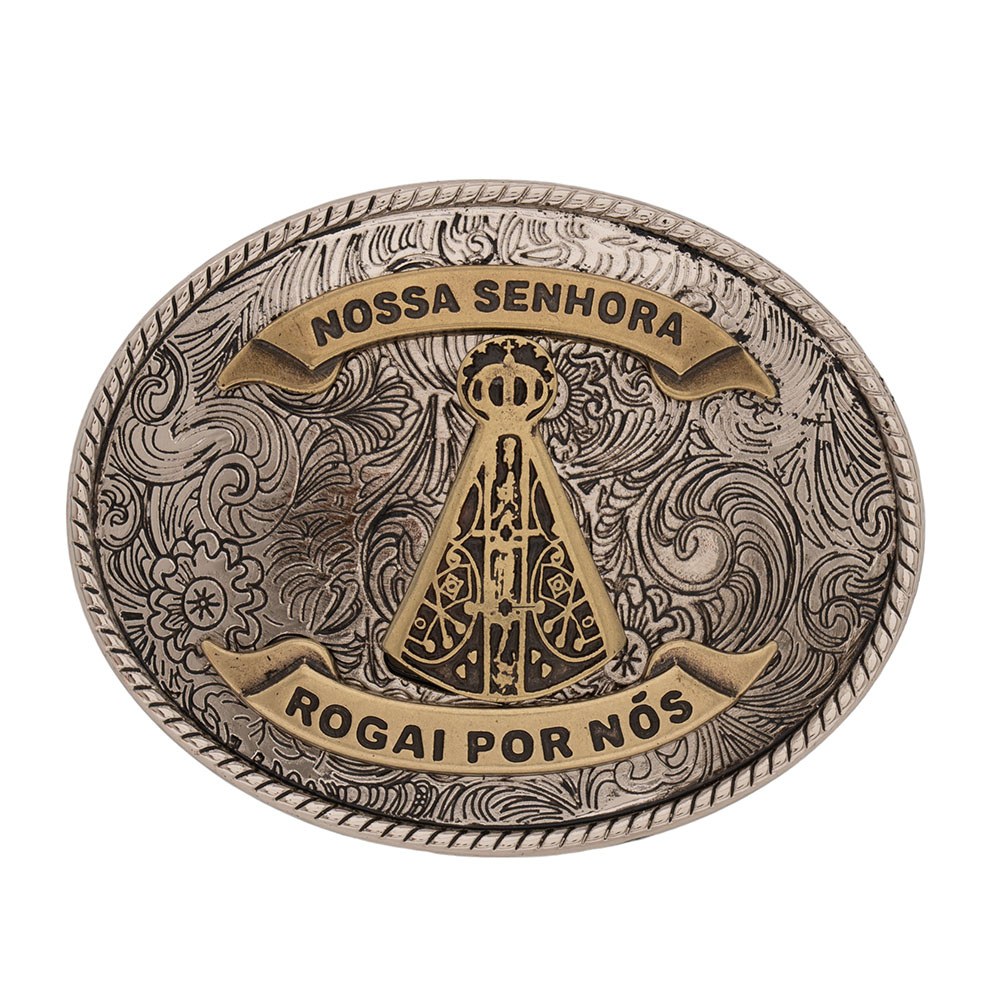Fivela Feminina Country Metal Dourado em Zamac | Compatível 4,0 cm — Edição Rodeio