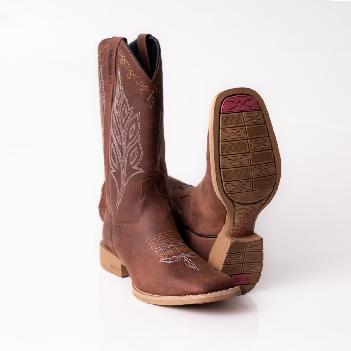 Bota Feminina Country Jácomo Mustang Sella em Couro Legítimo | Cano Médio — Edição Autoral