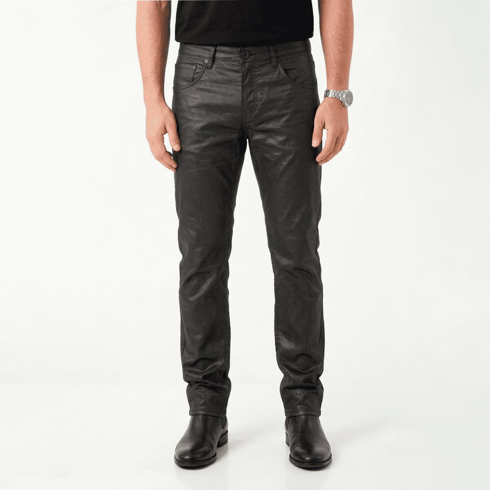 Calça Jeans Masculina Rancheiro Country Preto em Denim Premium com Elastano | Modelagem Western — Lone