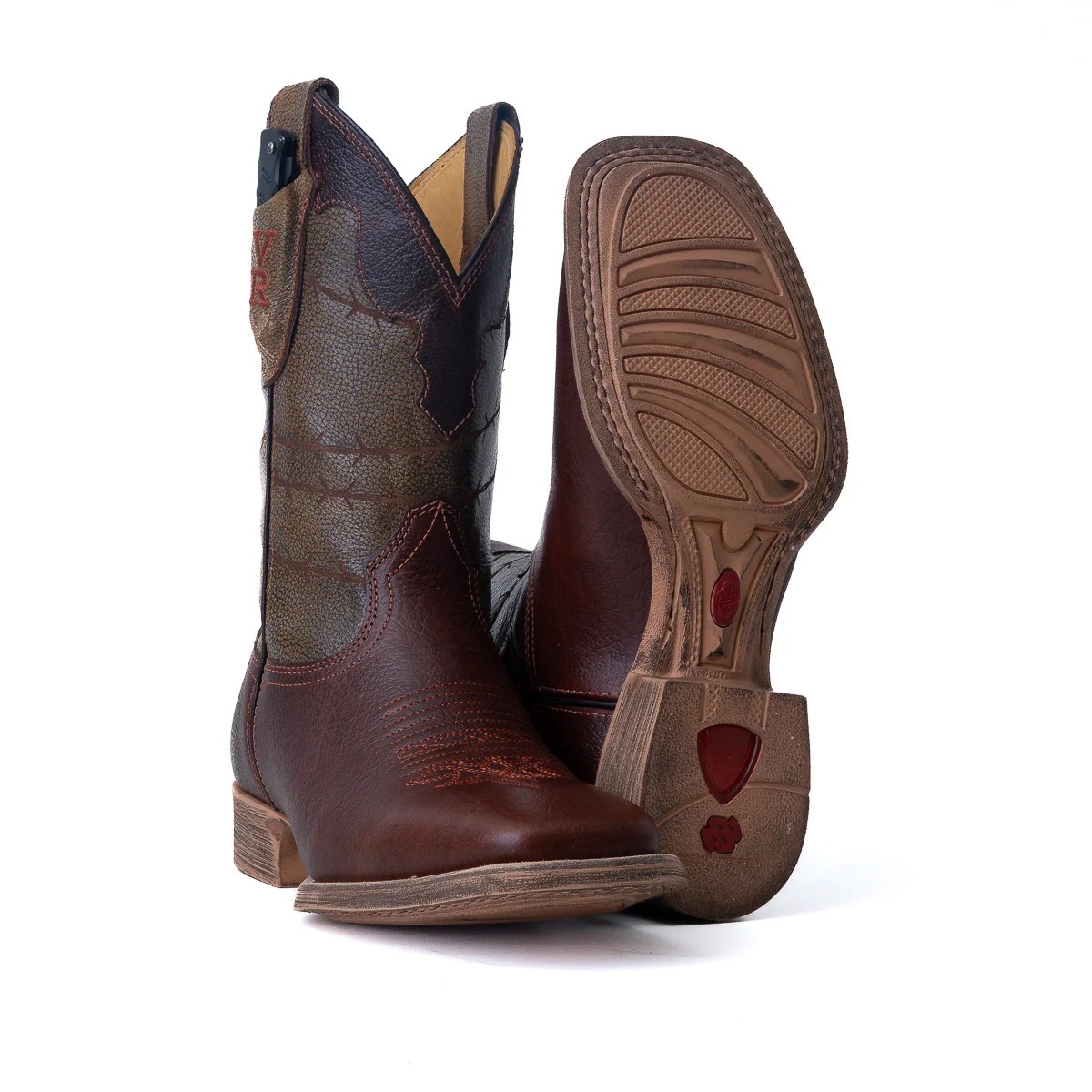 Bota Masculina Country Vimar VR200 em Couro Legítimo | Bico Redondo — Edição Limitada