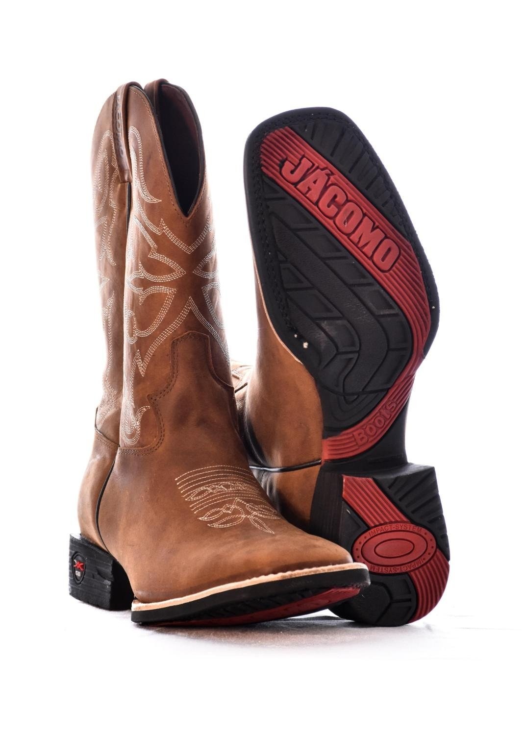 Bota Masculina Country Jácomo Crazy Havana em Couro Legítimo | Bico Redondo — Edição Limitada