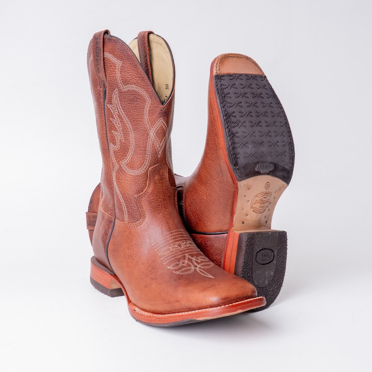 Bota Masculina Country Jácomo Fossil Buf Sella em Couro Legítimo | Bico Redondo — Edição Limitada