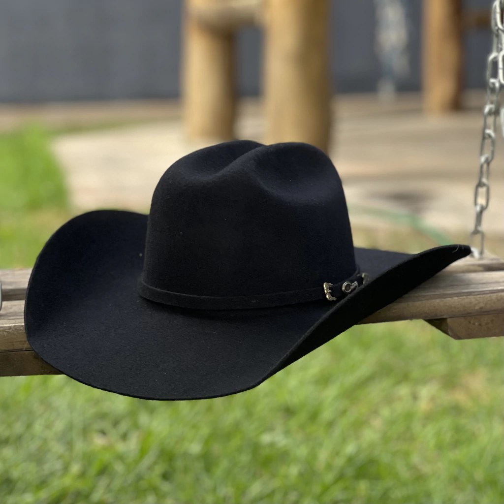 Chapéu Country Masculino Cury Preto | Aba Larga — Cury Americano Preto — Edição Autoral
