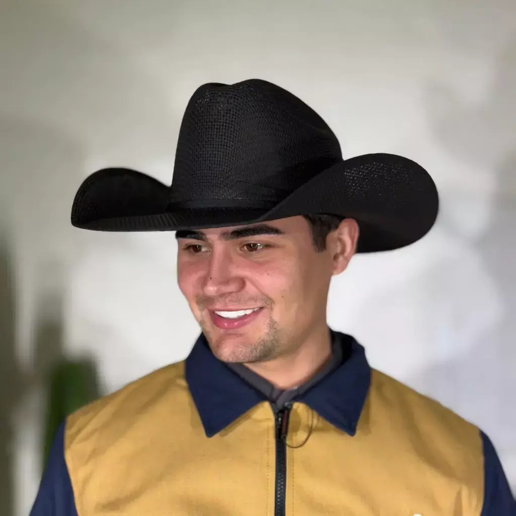 Chapéu Country Masculino Eldorado Preto | Aba Larga — Eldorado Mescla Americano Preto — Edição Autoral